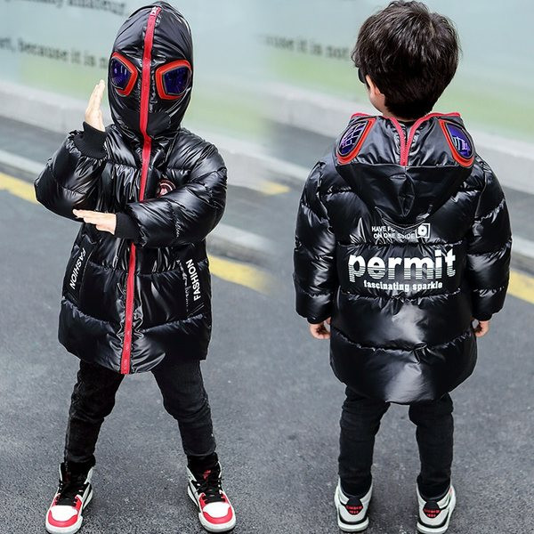 Νέο μοντέλο παιδικό χειμωνιάτικο μπουφάν με κουκούλα σε μπλε, ασημί και μαύρο για αγόρια