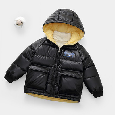 Детско зимно яке за момичета и момчета с големи джобове и качулка