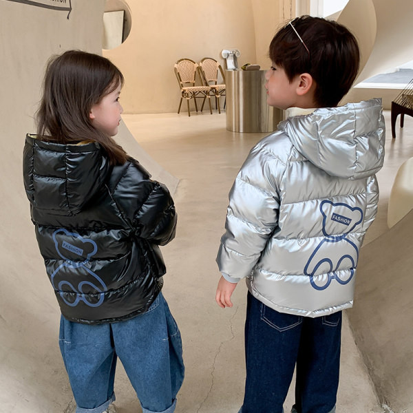 Детско зимно яке за момичета и момчета с големи джобове и качулка