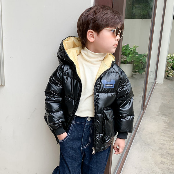 Детско зимно яке за момичета и момчета с големи джобове и качулка