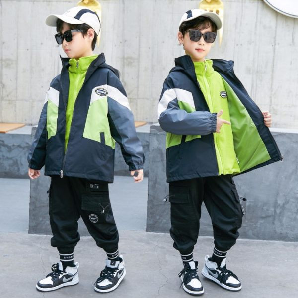 Детско яке за момчета с топла подплата и цип