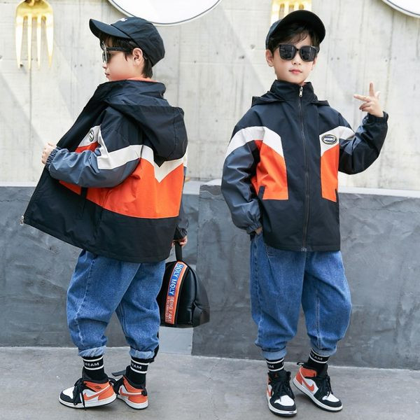 Детско яке за момчета с топла подплата и цип