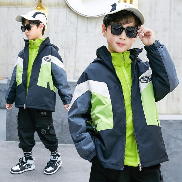 Детско яке за момчета с топла подплата и цип