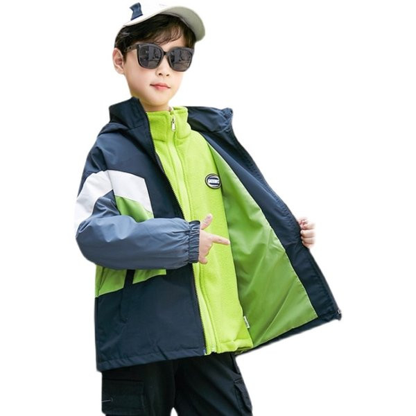 Детско яке за момчета с топла подплата и цип