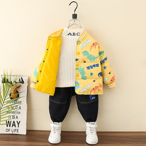 Детско цветно яке с копчета за момчета