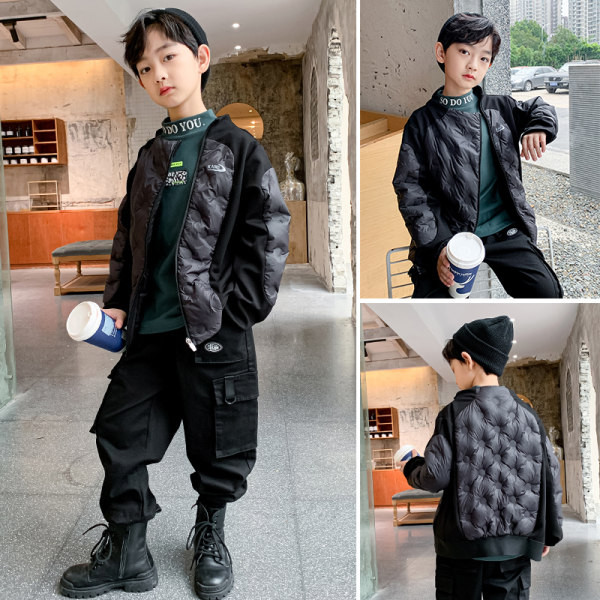 Детско олекотено яке за есента и зимата, капитонирано без качулка 