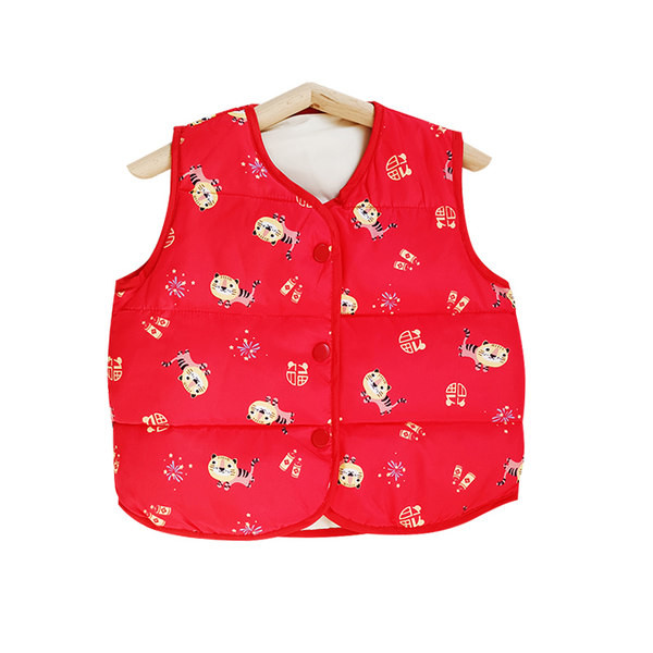 Детски елек с копчета за момчета и апликация