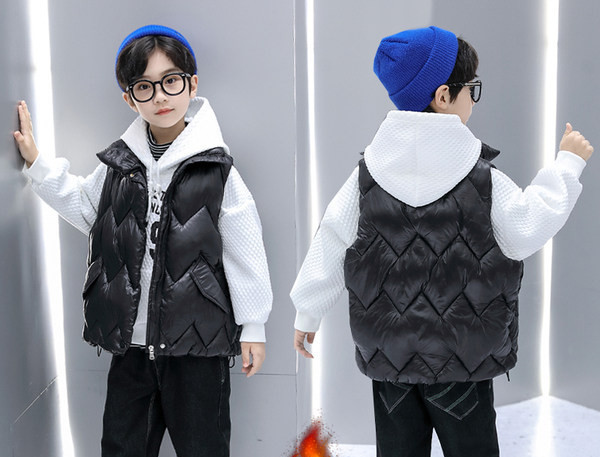 Детски ежедневен елек с цип за момчета