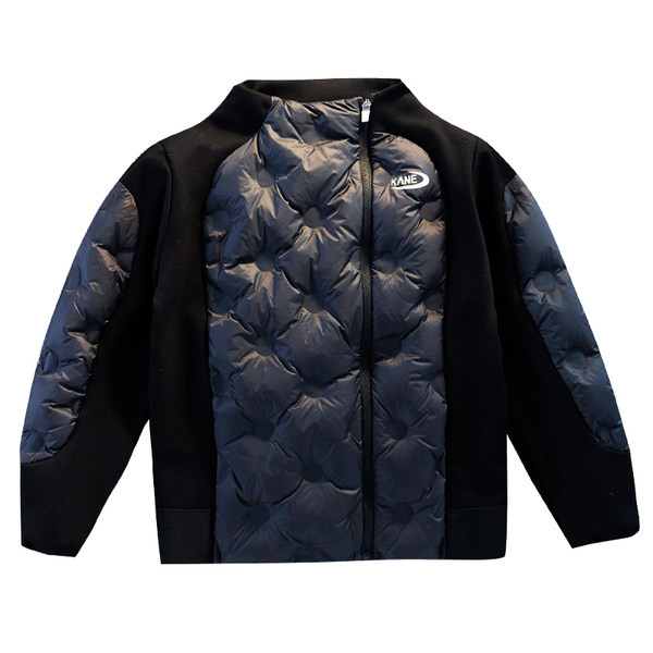 Ежедневно детско яке за момчета с надпис, цип и джобове