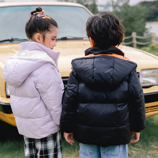 Зимно детско яке за момчета и момичета с големи джобове и качулка