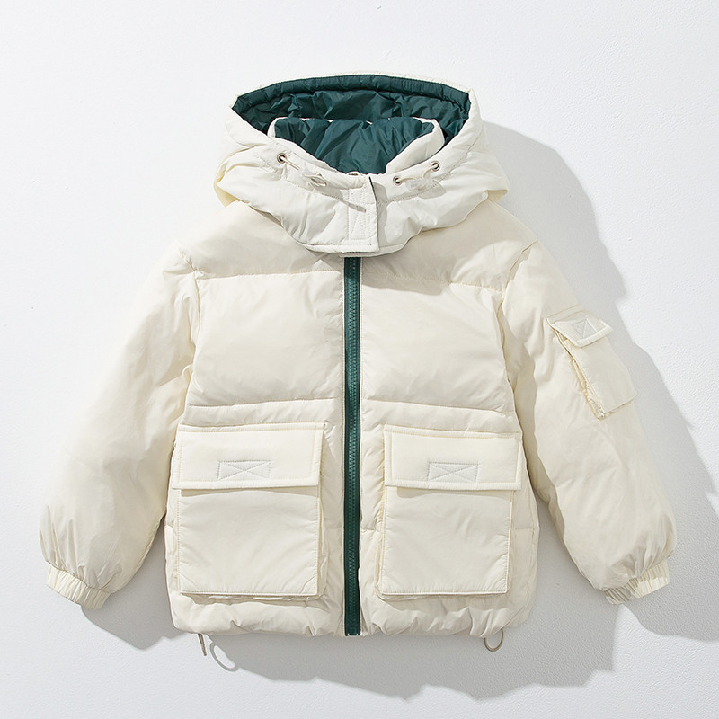 Зимно детско яке за момчета и момичета с големи джобове и качулка
