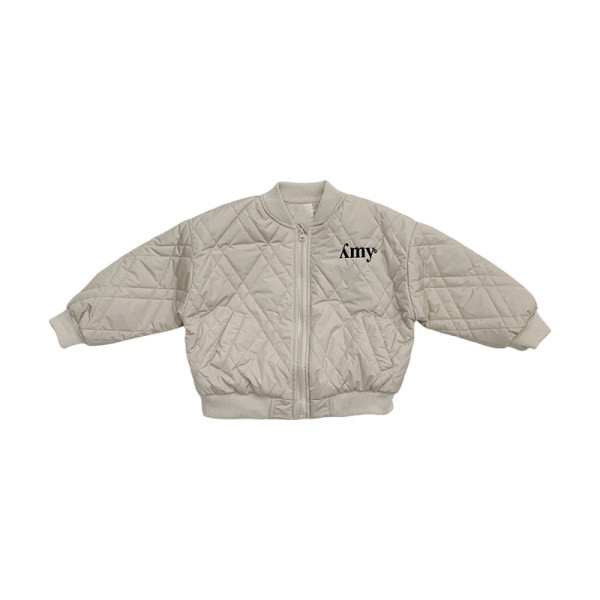 Нов модел детско яке с висока яка в черен и бежов цвят