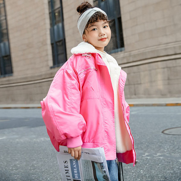 Широк модел яке за момичета  с подплата и висока яка