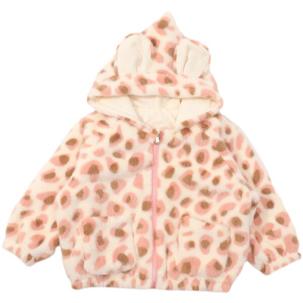 Стилно детско яке за момичета с цип и качулка