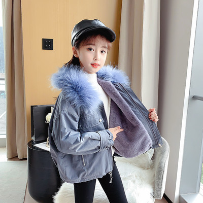 Нов модел детско яке с мека подплата и качулка с пух