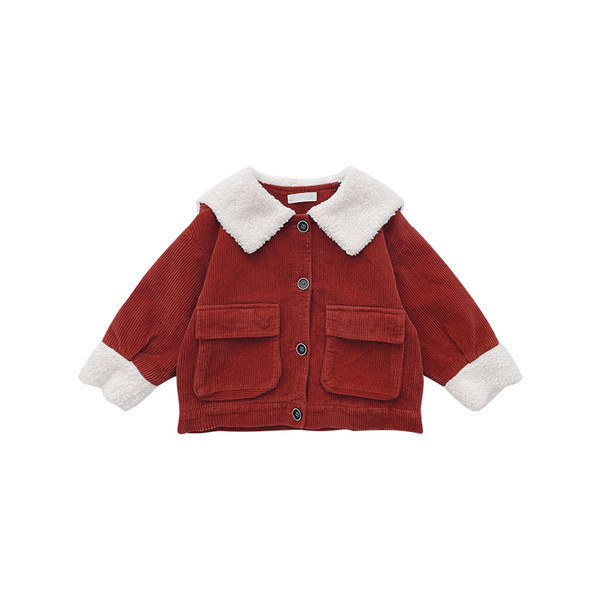 Детско яке от рипсано кадифе с копчета
