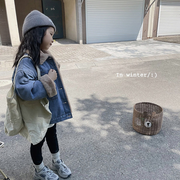 Детско дънково яке с топла подплата