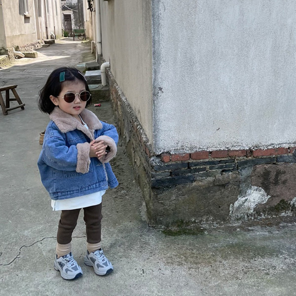 Детско дънково яке с топла подплата