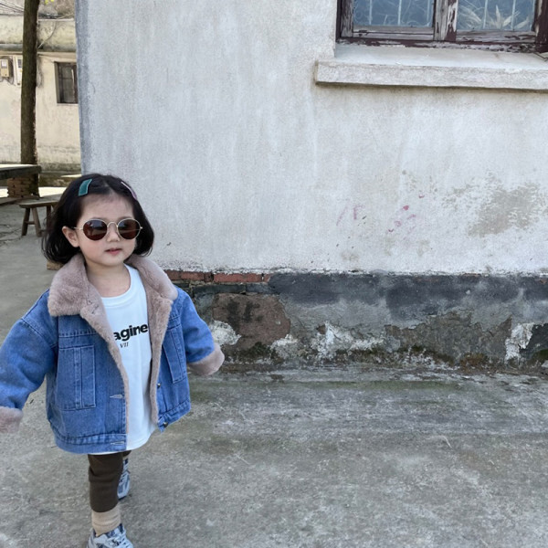 Детско дънково яке с топла подплата