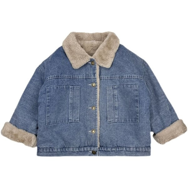 Детско дънково яке с топла подплата