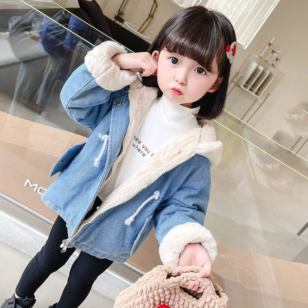 Модерно дънково яке с топла подплата и връзки на талията