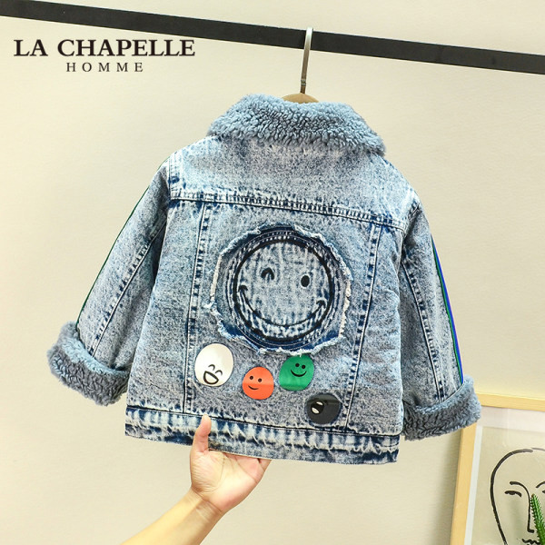 Дънково детско яке с апликация