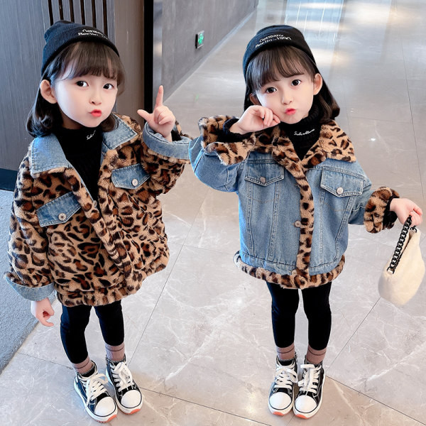 Модерно детско яке за момичета с две лица