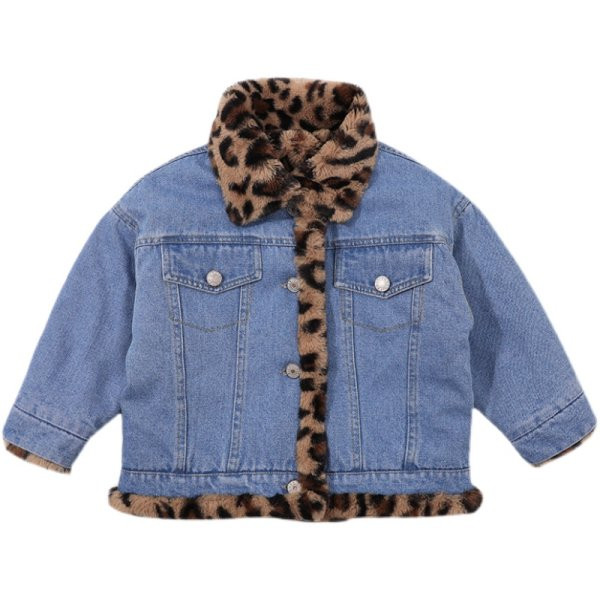 Модерно детско яке за момичета с две лица