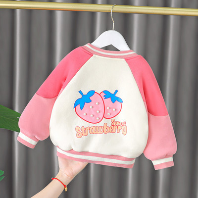 Детско есенно-зимно яке за момичета, тънко с топла подплата