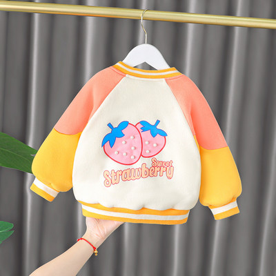 Детско есенно-зимно яке за момичета, тънко с топла подплата