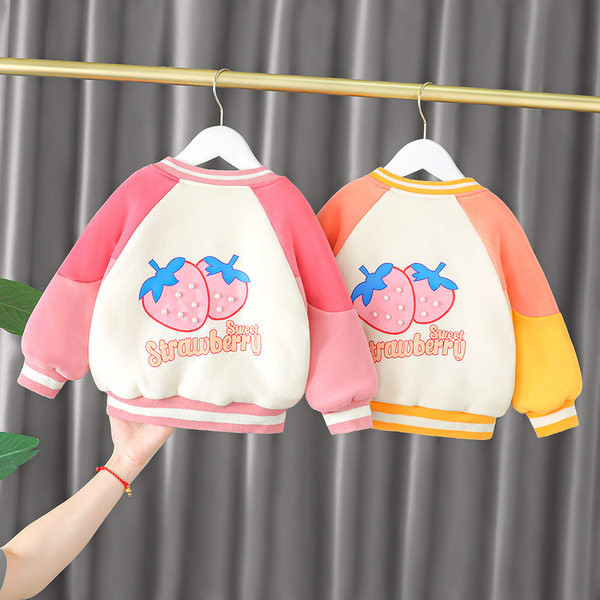 Детско есенно-зимно яке за момичета, тънко с топла подплата