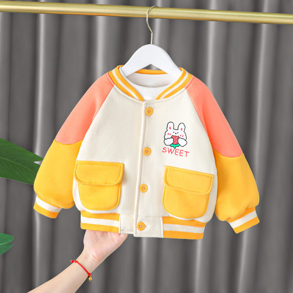 Детско есенно-зимно яке за момичета, тънко с топла подплата