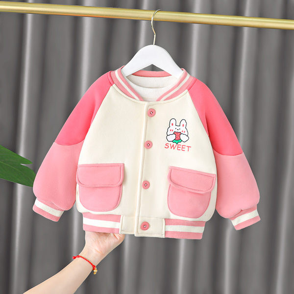 Детско есенно-зимно яке за момичета, тънко с топла подплата