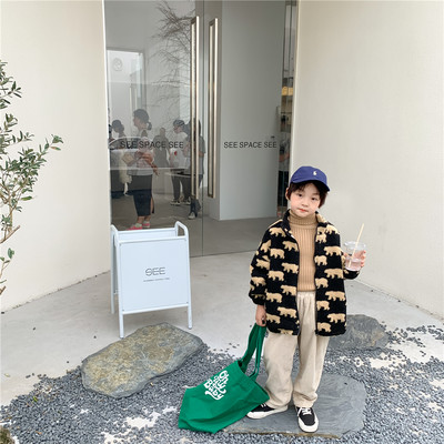 Есенно пухено палто за момичета с цип