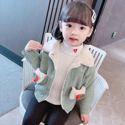 Детско есенно-зимно яке с топла подплата и апликация 