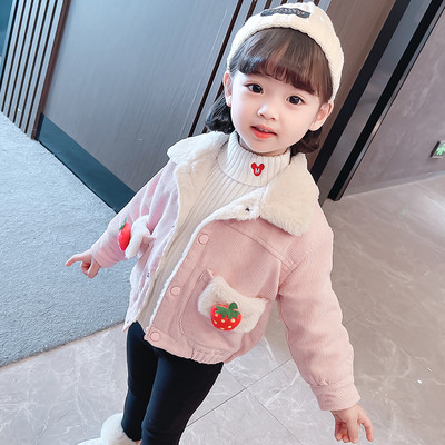 Детско есенно-зимно яке с топла подплата и апликация 