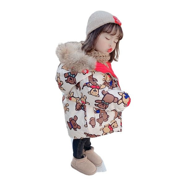 Нов модел детско яке с две лица  апликация и еко пух на качулката 