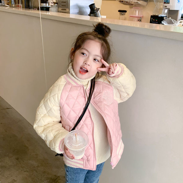 Ежедневно детско яке изчистен модел с цип за момичета