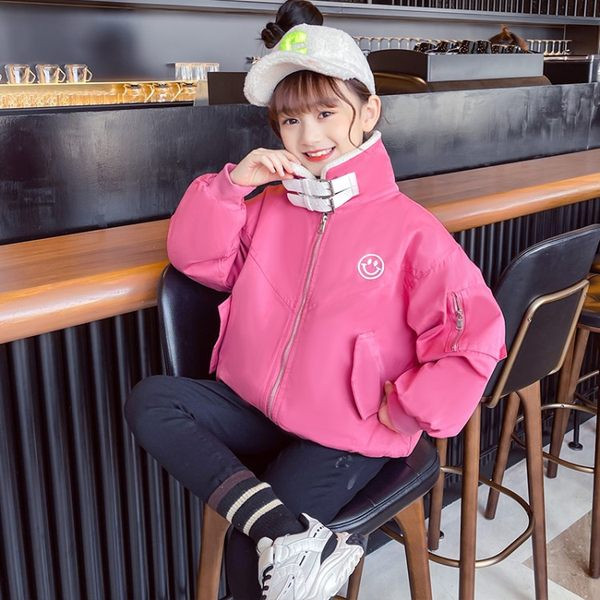 Детско ежедневно яке с надпис и джоб подходящо за момичета