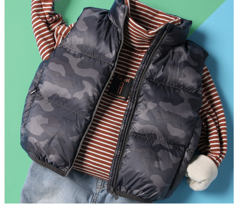 Плътен зимен елек за момичета и момчета с висока яка