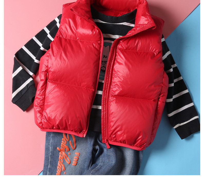 Плътен зимен елек за момичета и момчета с висока яка