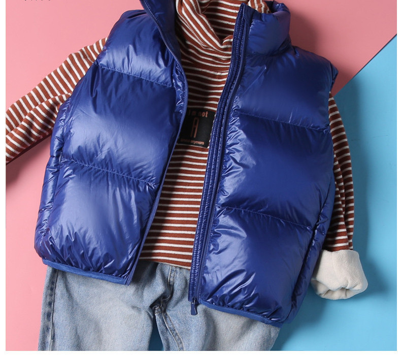 Плътен зимен елек за момичета и момчета с висока яка