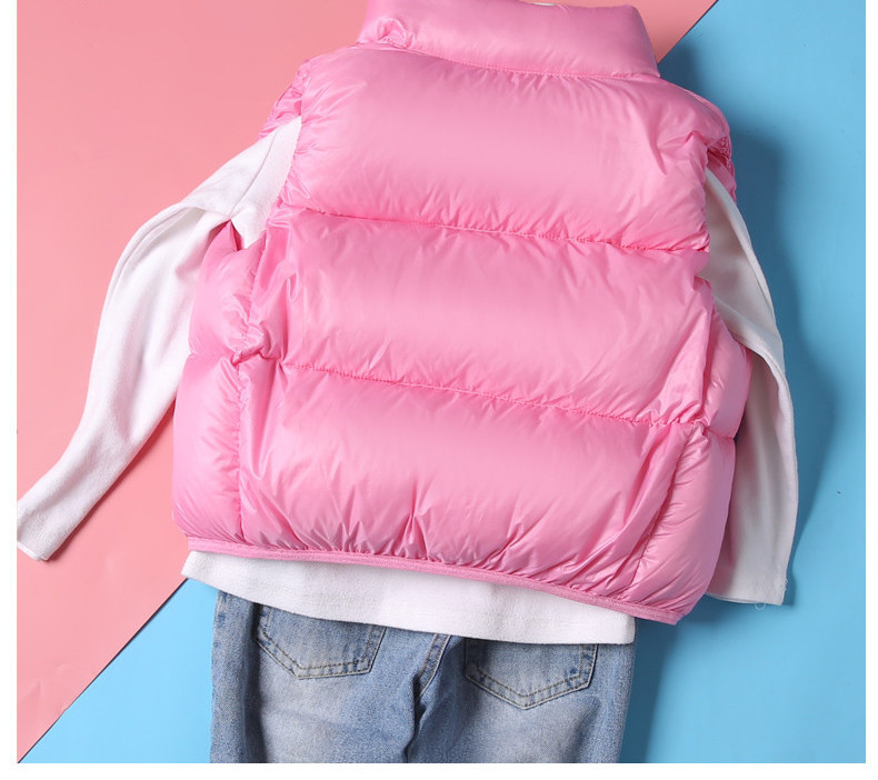 Плътен зимен елек за момичета и момчета с висока яка