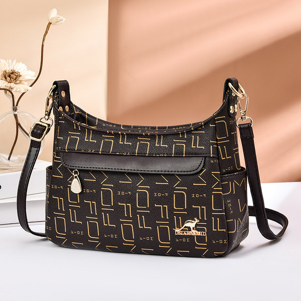 Ležerna torba za rame od umjetne kože s metalnim elementom