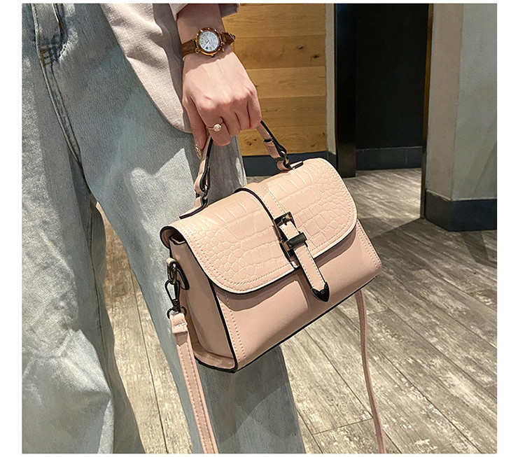 Moderna kožna torba s kratkim i dugim ručkama - za žene