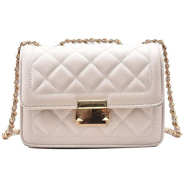 Стилна дамска чанта с катарама и метална дръжка в два модела