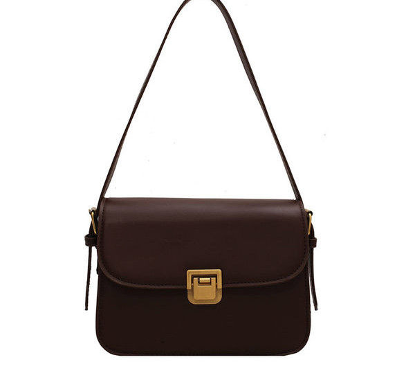 Дамска ежедневна чанта от еко кожа с метално закопчаване 