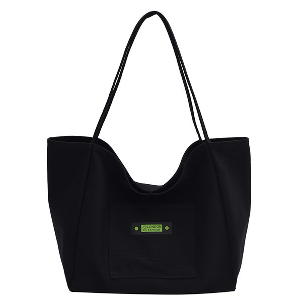 Γυναικεία casual υφασμάτινη τσάντα φαρδιά μοντέλο με τσέπη