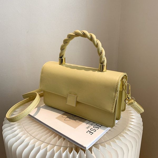 Нов модел правоъгълна дамска чанта с две дръзки -четири цвята