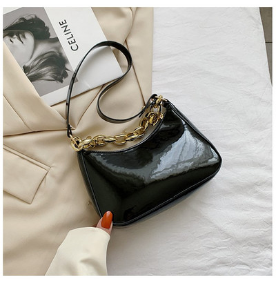 Γυναικεία μοντέρνα τσάντα με μεταλλικό χερούλι - πολλά χρώματα